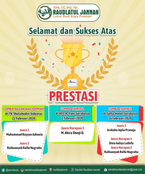 TK Raudlatul Jannah Berprestasi Lagi