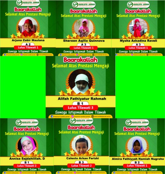 Prestasi Siswa siswi Preschool Raudaltul Jannah